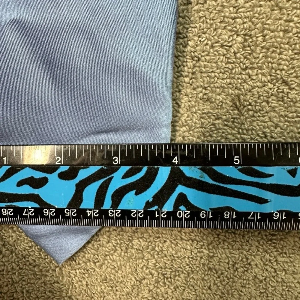 Donald J Trump Signature Collection Silk Tie Solid Light Blue Gold Crest Logo